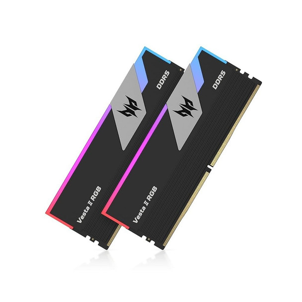 Buy the Predator Vesta II 64GB(32GBx2) DDR5 RGB 6000MHz 2Rx8 U-DIMM Memory - Black Supports XMP 3.0 & AMD EXPO ( BL.9BWWR.334 ). Shop online at Extremepc.co.nz