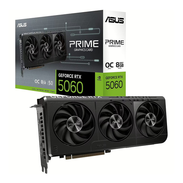 Buy the ASUS PRIME NVIDIA GeForce RTX 5060 OC 8GB GDDR7 Graphics Card ( 90YV0N10-M0NA00 ). Shop online at Extremepc.co.nz