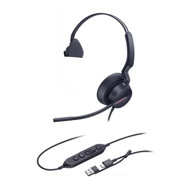 Buy the Yealink UH46 Mono Teams USB-C/A Wired On-Ear Headset ( 1308184 ). Shop online at Extremepc.co.nz