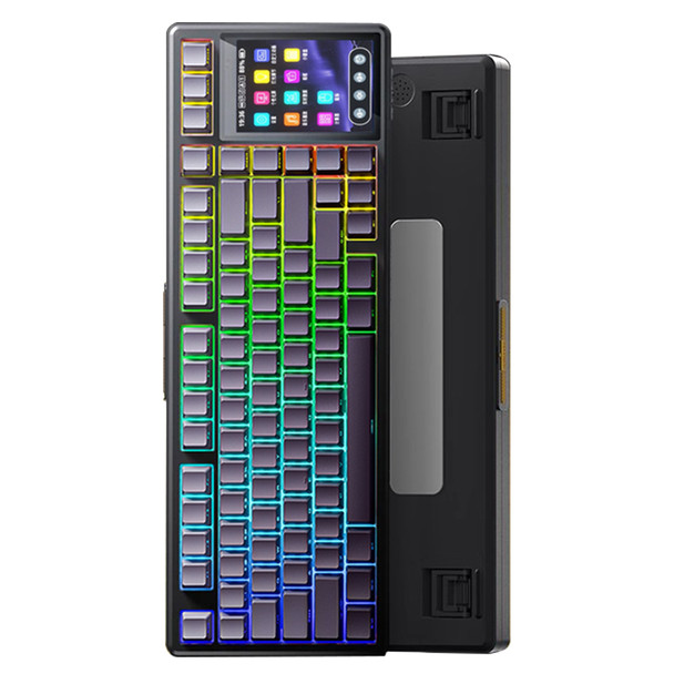 Buy the AULA L99 RGB Hot-Swappable Wireless Mechanical Keyboard with 3.98" IPS Display - Dust Gray Side Printed, Caramel Latte Switch, 84 Key ( L99 Dust Gray ). Shop online at Extremepc.co.nz