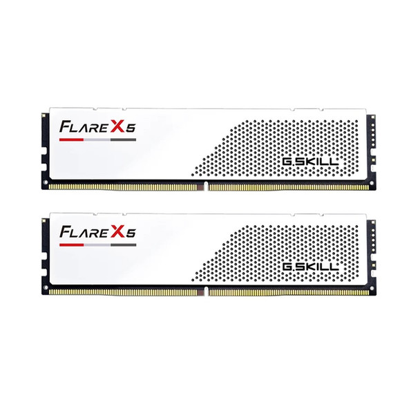 Buy the G.SKILL Flare X5 EXPO/XMP 64GB (2x 32GB) DDR5 6000Mhz Desktop UDIMM RAM Kit White ( F5-6000J3636F32GX2-FX5W ). Shop online at Extremepc.co.nz