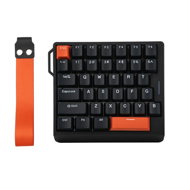 Epomaker HE30 Hot-Swappable RGB Wired Mechanical Keyboard - Black Orange, Purple Magnetic Switch, 36 Keys