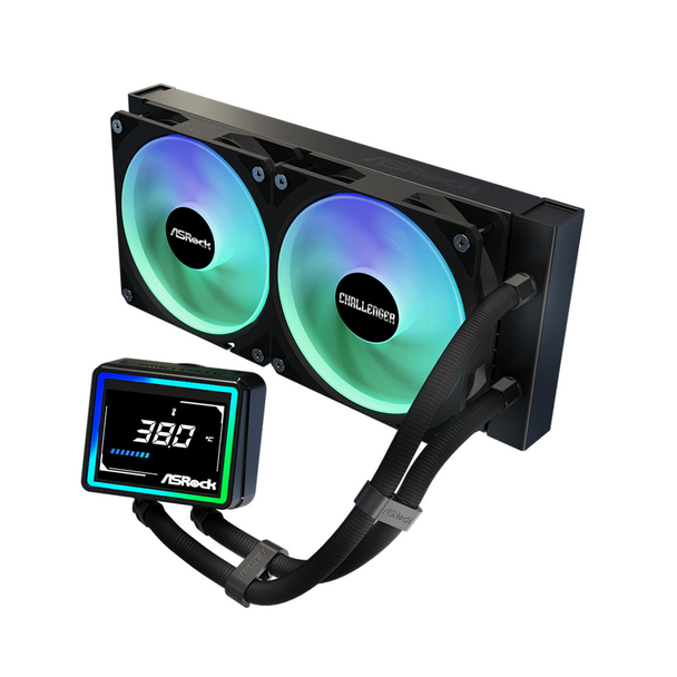 ASROCK Challenger 240 Digital AIO Liquid CPU Cooler Black 90-ACLA24-BAAGA6