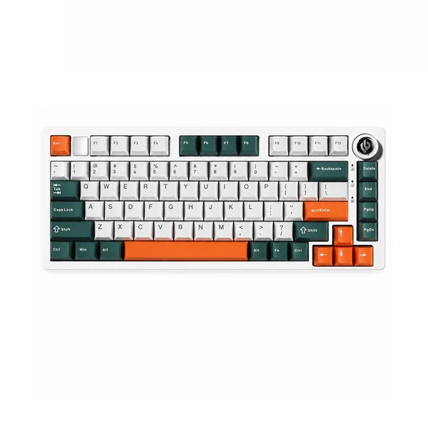 Buy the LEOBOG Hi75c Wired Mechanical Gaming Keyboard - White Orange, Green Linear Switch - Hot Swappable Switches - Detachable Cable - 1K Polling ( Hi75c WOG ). Shop online at Extremepc.co.nz