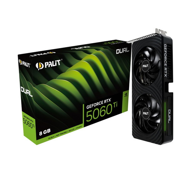Buy the Palit NVIDIA GeForce RTX 5060 Ti Dual 8GB Graphics Card NE7506T019P1-GB2062D ( NE7506T019P1-GB2062D ). Shop online at Extremepc.co.nz