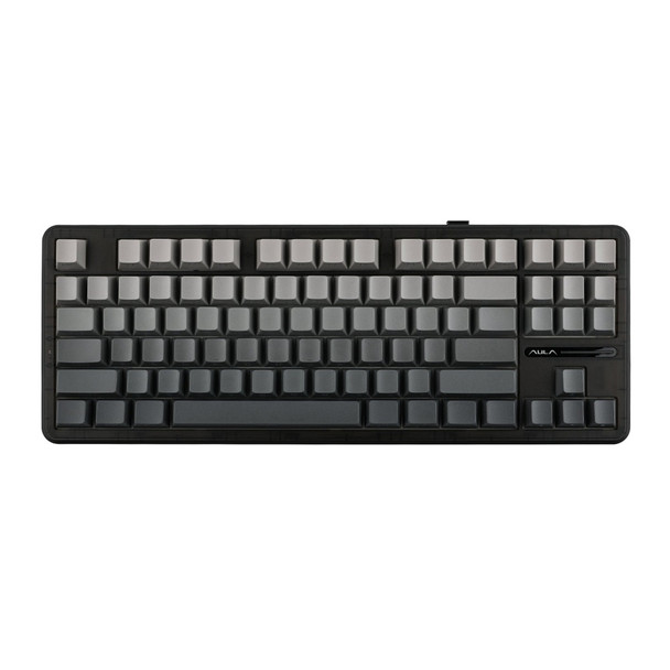 AULA F87 Pro RGB Hot-Swappable Wireless Gaming Keyboard - Black Grey, LEOBOG Greywood Switch, 87 keys