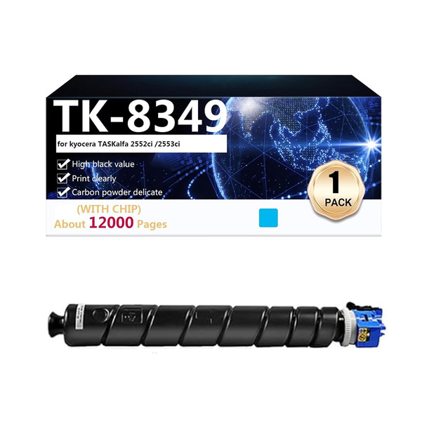 Buy the TK-8349 Compatible Toner Cartridge Replacement for Kyocera Taskalfa 2552ci 2553ci Printer Cyan ( TK-8349C ). Shop online at Extremepc.co.nz