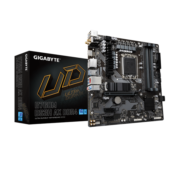 Gigabyte B760M Ultra Durable DS3H AX DDR4 LGA 1700 Micro-ATX Motherboard