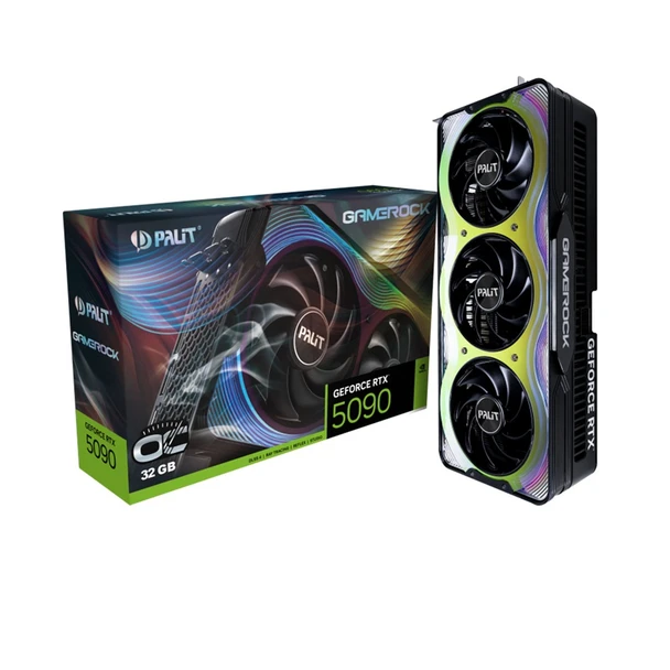 Buy the Palit GeForce RTX 5090 GameRock OC 32GB GDDR7 Graphics Card NE75090S19R5-GB2020G ( NE75090S19R5-GB2020G ). Shop online at Extremepc.co.nz
