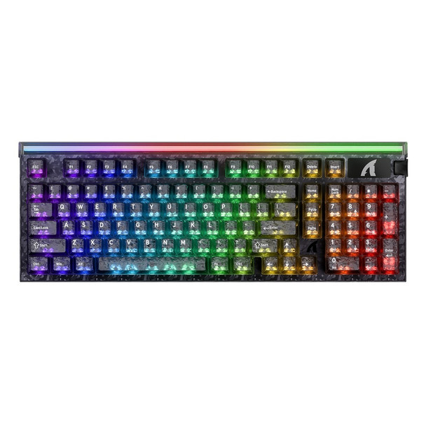 Attack Shark R98 HE Carbon Fiber Rapid Trigger RGB Hot-Swappable Wired Gaming Keyboard - Ink Shade, Magnetic Switch, 98 keys