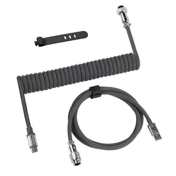 Buy the Attack Shark C01PRO Coiled USB-C Cable 1.7M-2.2M Gray ( C01PRO Gray ). Shop online at Extremepc.co.nz