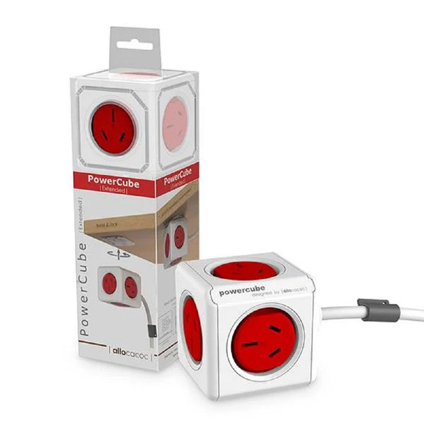 Buy the Allocacoc PowerCube Extended 5 Outlet - 1.5M Cable - Boston Red ( 5300/AUEXPC ). Shop online at Extremepc.co.nz