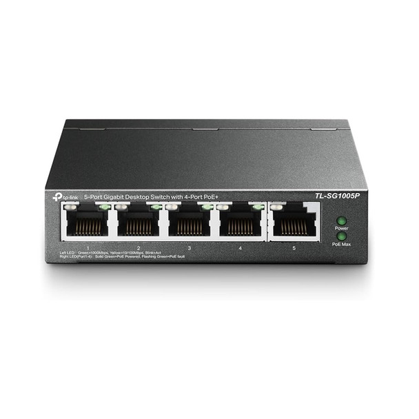 Buy the TP-Link 5-Port Gigabit Desktop Switch With 4-Port PoE ( TL-SG1005P ). Shop online at Extremepc.co.nz