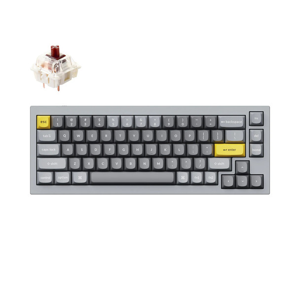 Buy the Keychron Q2 RGB Hot-Swappable Wired Mechanical Keyboard - Gateron Brown, Grey, 68 Key ( Q2-D3 ). Shop online at Extremepc.co.nz