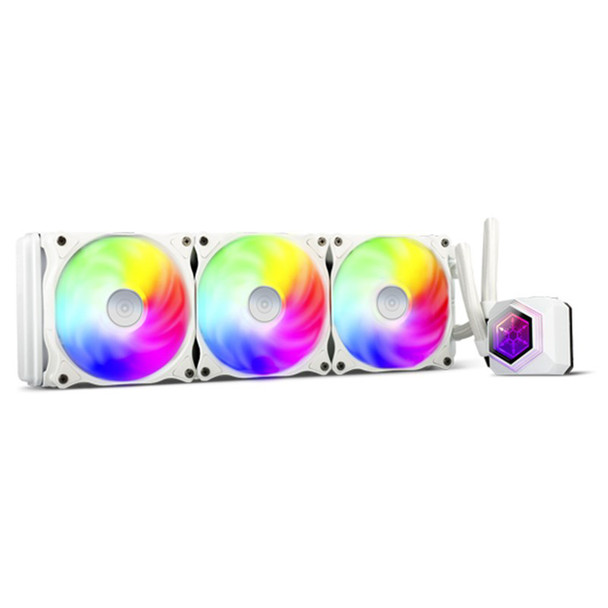 Buy the SilverStone PF360W-ARGB-V2 PermaFrost White Liquid Cooler - Triple Fan ( SST-PF360W-ARGB-V2 ). Shop online at Extremepc.co.nz