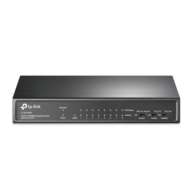 Buy the TP-Link TL-SF1009P 9-Port 10/100Mbps Unmanaged Desktop Switch with 8-Port PoE+ ( TL-SF1009P ). Shop online at Extremepc.co.nz