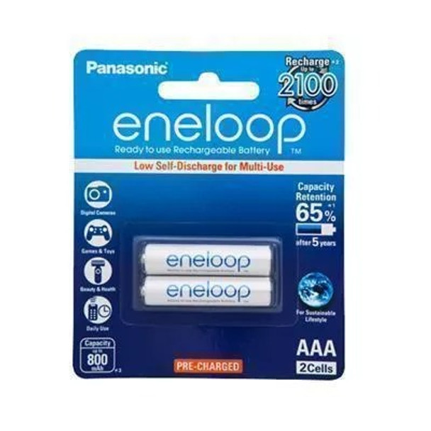 Buy Panasonic BK-4MCCE/2BA Eneloop Rechargeable AAA 2pk retail pack at the best price from Extremepc Online Store