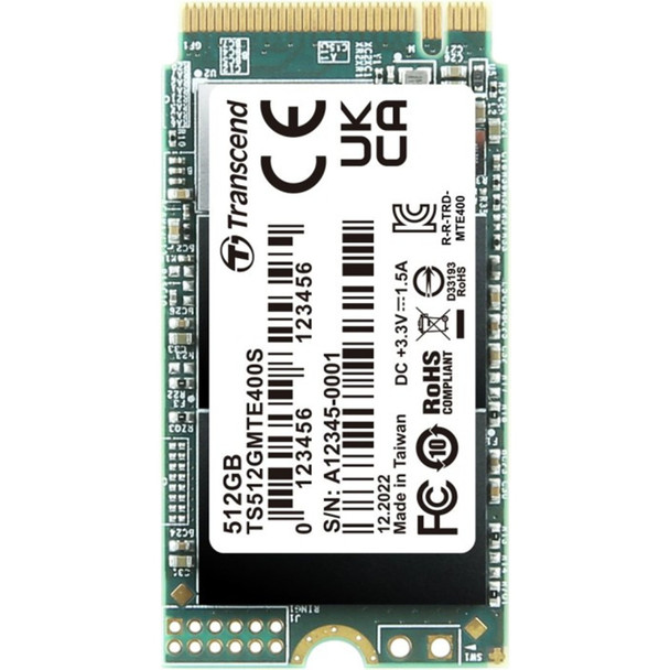 Buy Transcend MTE400S 512GB M.2 Internal SSD 2242 - PCIe 3.0 x 4 - Up to 2000MB/s Read - Up to 900MB/s Write at the best price from Extremepc Online Store