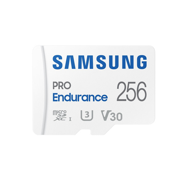 Buy the Samsung Pro Endurance microSDHC Memory Card 256GB with Adapter - up to 100MB/30MB /s Read/Write ( MB-MJ256KA/APC ). Shop online at Extremepc.co.nz
