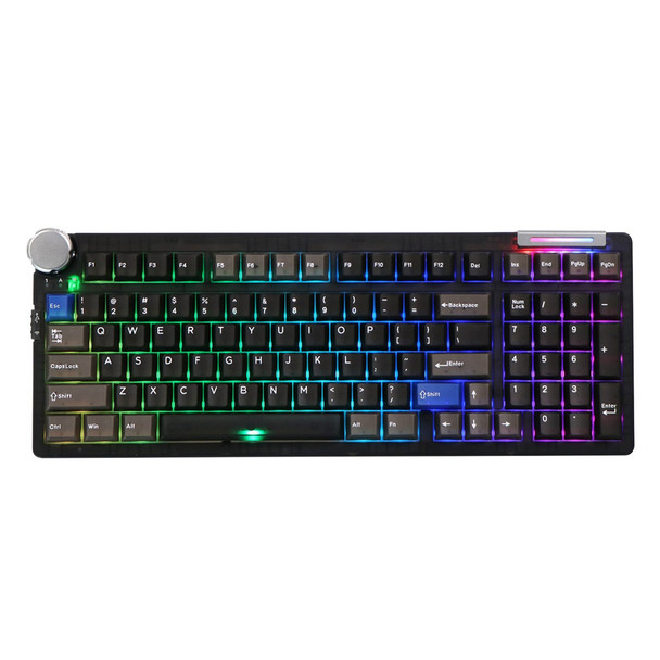 Buy the CIDOO ABM098 Hot Swappable Knob Wireless Mechanical Gaming Keyboard - Black, Blue-through ( ABM098 BLACK ). Shop online at Extremepc.co.nz