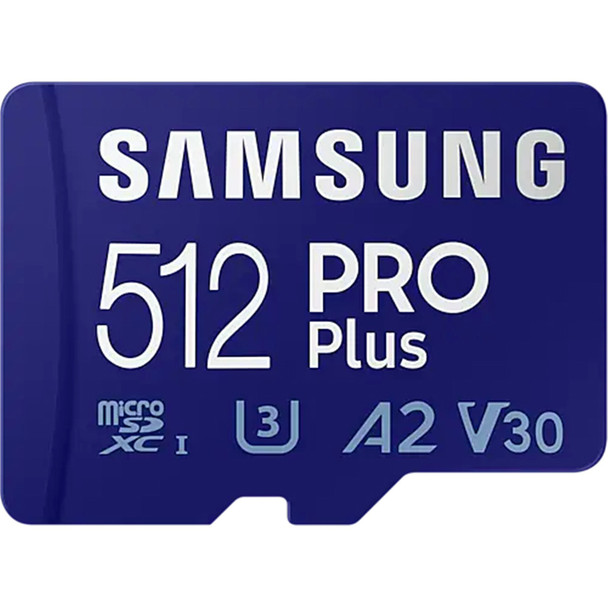 Buy Samsung Pro PLUS 512GB Micro SDXC with Adapter - up to 180MB/130MB /s Read/Write at the best price from Extremepc Online Store