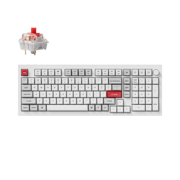 Buy Keychron Q5 Pro Hot Swappable Knob Wireless RGB Mechanical Keyboard - K Pro Red, White at the best price from Extremepc Online Store