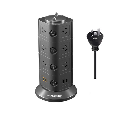 SAFEMORE 4 Level Power Board 14 Outlets 2x USB-A 2x USB-C