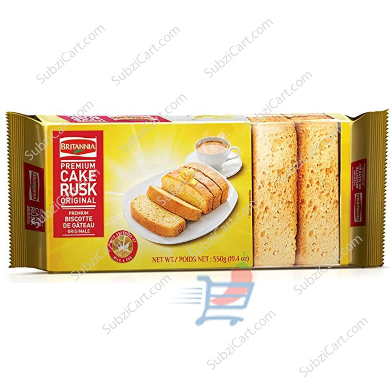 Britannia Toastea Eggless Rusk Cake 19.40oz (550g) - Delightfully Smooth,  Soft, and Delicious Cake - Breakfast & Tea Time Snacks - Suitable for  Vegetarians (Pack of 3) -