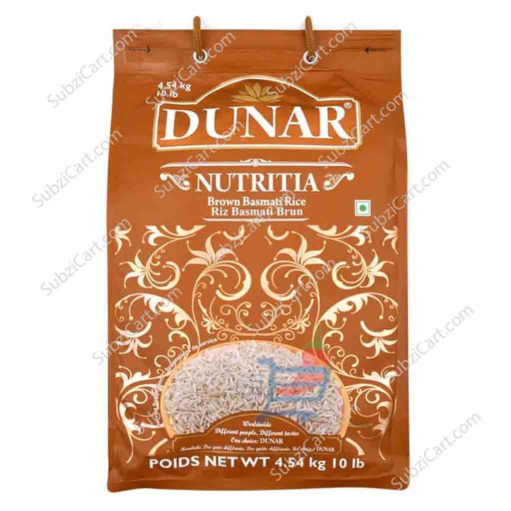 Dunar Nutritia Brown Basmati Rice, 10 Lb - SubziCart