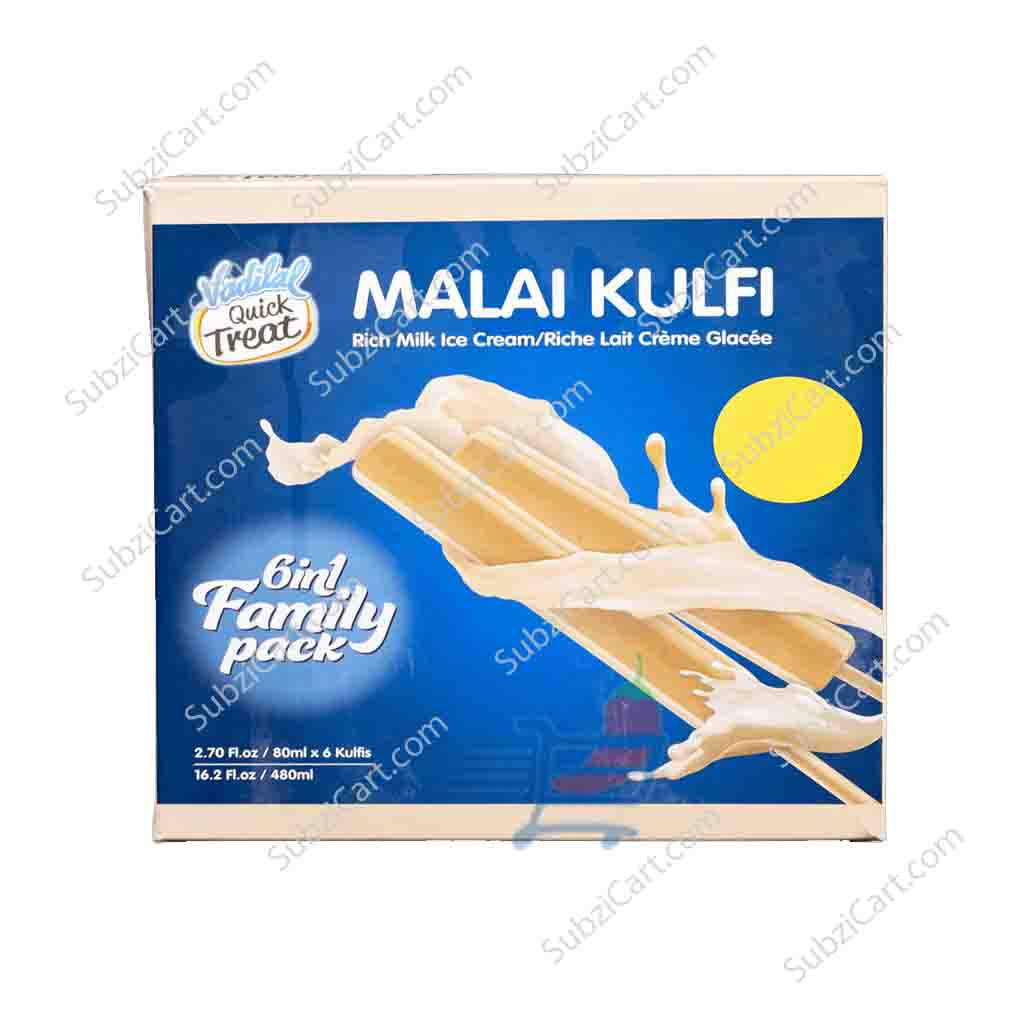 Vadilal Malai Kulfi, In, 1, 480 ML SubziCart - Main Image