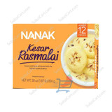 Nanak Kesar Rasmalai Frozen, 12Pc, 850 Grams
