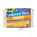 Sandwich Mate Singles American Cheese Frozen, 12 Pc