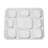 Plastic 9 Compartment Dinner Plates, 50 CT
