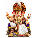 Premium Royal Ganesha Idol with Peshwa Turban & Ornate Traditional Attire, 22 - 24 Inch