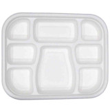 Plastic 8 Compartment Dinner Plates, 50 CT