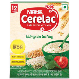 Nestle Cerelac Fortified Baby Cereal With Multigrain Dal Vegetable, 300 Grams