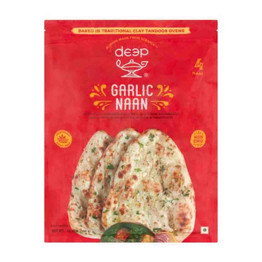 Deep Garlic Naan(4 Pieces) Frozen, 10.6 Oz