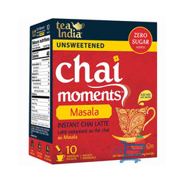 Tea India Unsweetened Chai Moments Masala (10 Sachets), 120 Grams