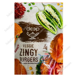 Deep Veggie Zingy Burgers Frozen, 400 Grams (4 Patties)