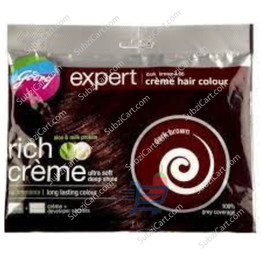 Godrej Creme Hair Colour Dark Brown, 20 Grams