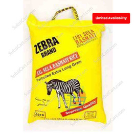 Zebra Brand XXL Sella Aged Basmati Rice, 20 Lb