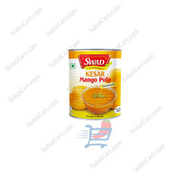 Swad Kesar Mango Pulp No Add Sugar, 850 Grams