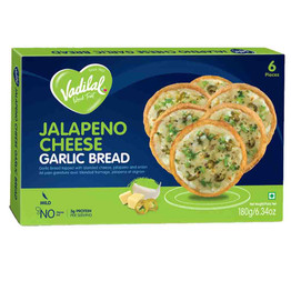 Vadilal Jalapeno Cheese Garlic Bread, 180 Grams