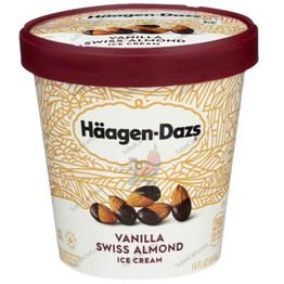 Haagen Vanilla Swiss Almond, 14 Oz