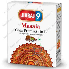 Jivraj9 Masala Chai Premix(3 In 1)(10 Sachets), 240 Grams