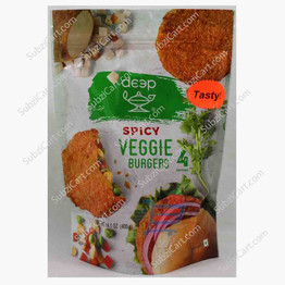 Deep Spicy Veggie Burgers Frozen, 400 Grams