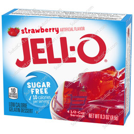 Jell-O Strawberry Sugar Free, 0.3 Oz