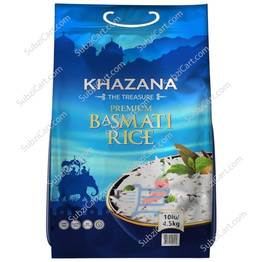 Khazana Basmati Rice Blue Bag, 10 Lb