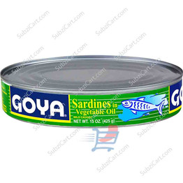 Goya Oval Sardines In Vegetable  Oil, 15 Oz