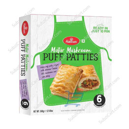 Haldirams Matar Mushroom Puff Patties, 360 Grams